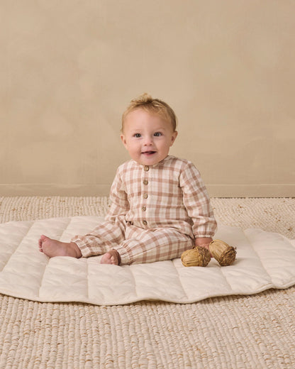 Rustic Plaid Woven Jumpsuit