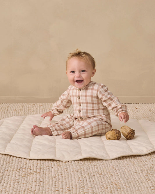 Rustic Plaid Woven Jumpsuit