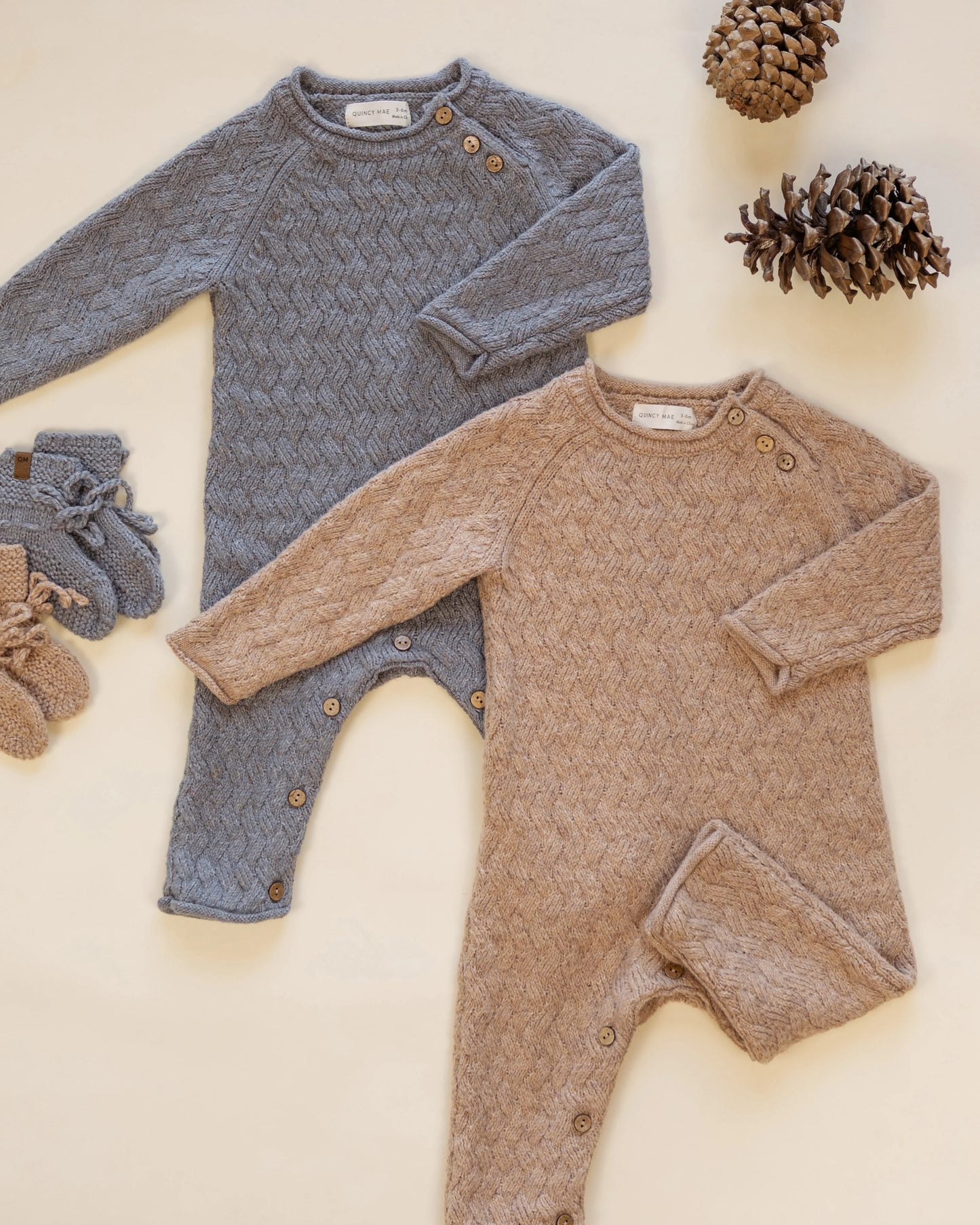 Heathered Slate Knit Jumpsuit