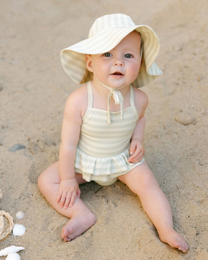 Mint Stripe Sun Hat