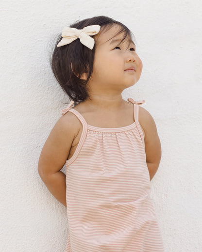 Melon Stripe Smocked Jumpsuit