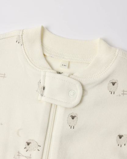 Sheep Long Sleeve Zip Footie Sleeper