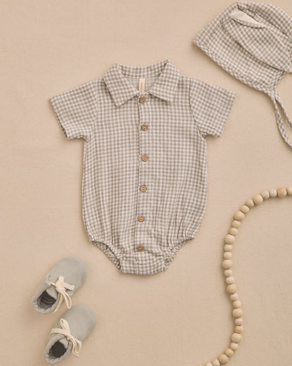 Sage Check Matteo Romper