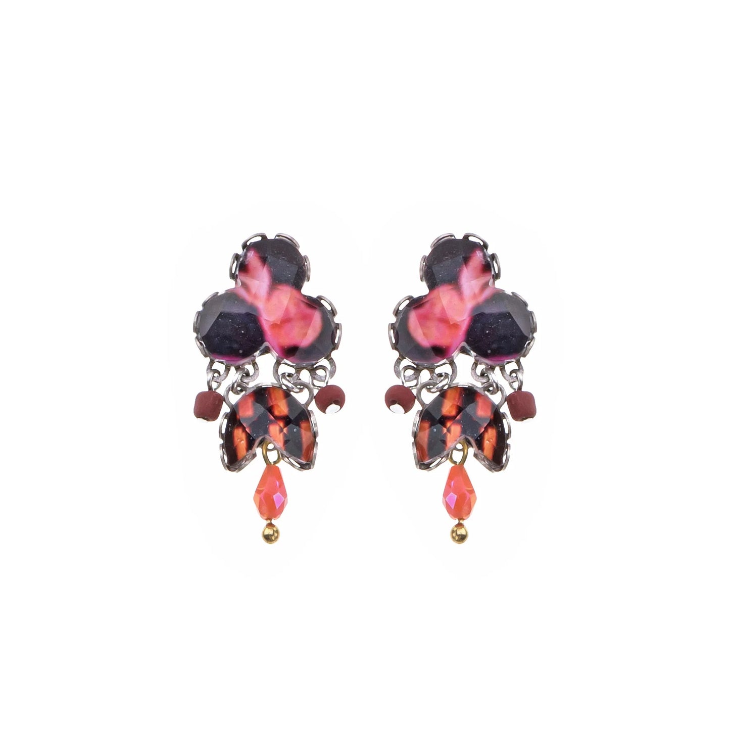 Short Rosy Clay Post Earrings | Ayalabar