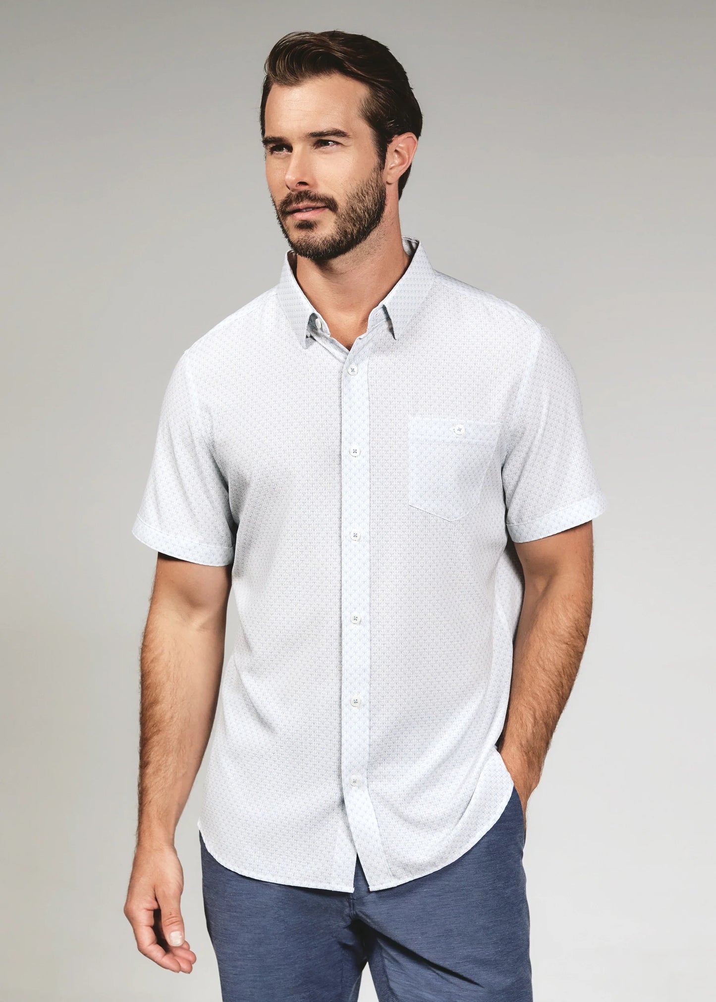 Ryker Shirt in Blue & White | 7Diamonds