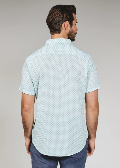 Orion Shirt in Seafoam Print | 7Diamonds