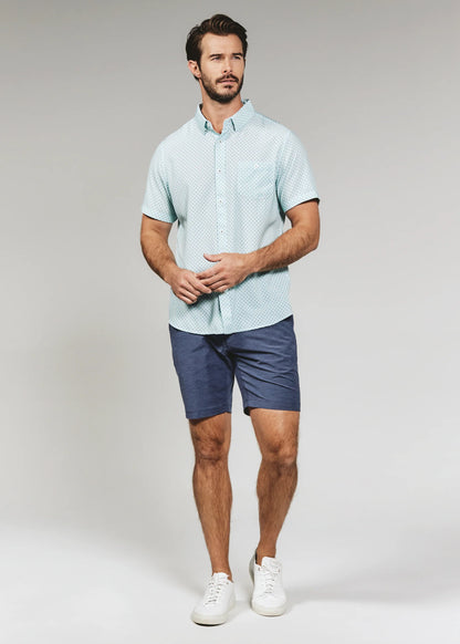 Orion Shirt in Seafoam Print | 7Diamonds