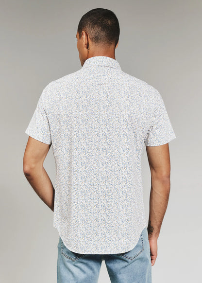 Mercer Shirt in Natural Floral Print | 7Diamonds