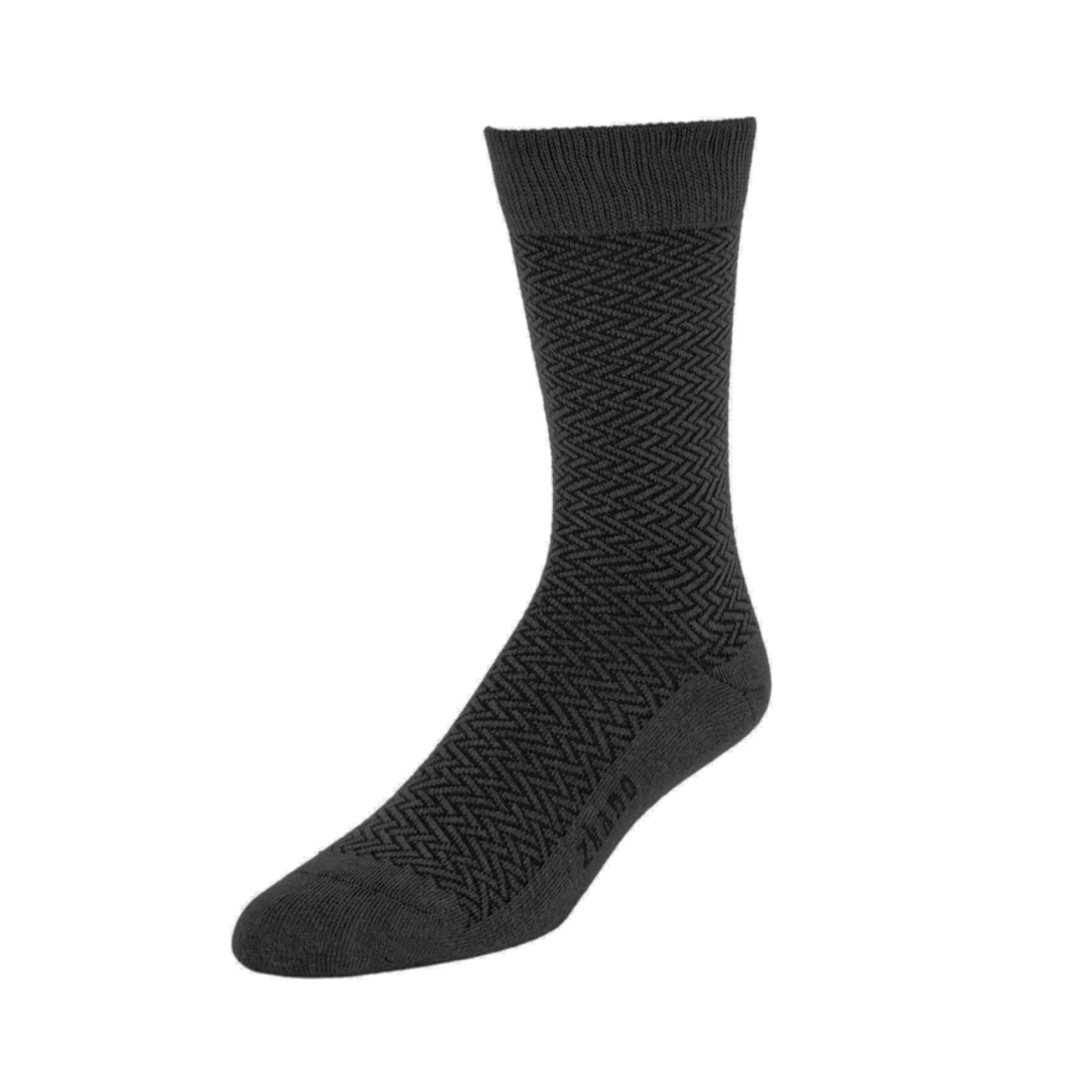 Herringbone Crew Socks in Charcoal