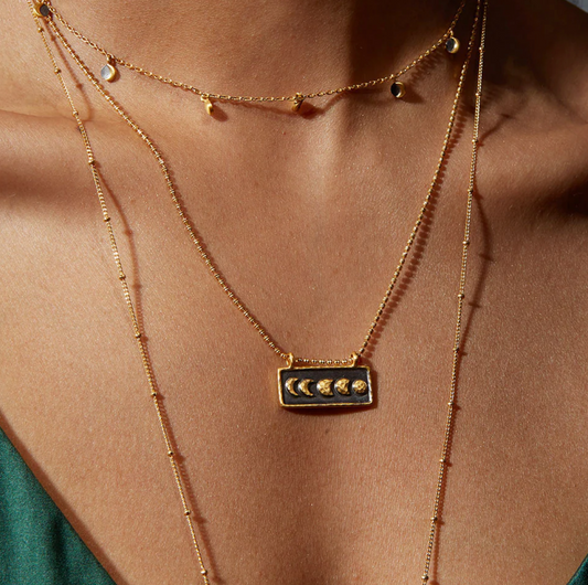 Moon Phase Bar Necklace | Satya