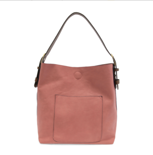 Hobo Handle Handbag in Clay Pink