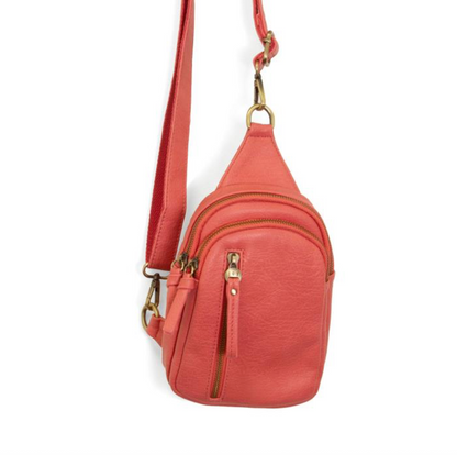Skyler Sling Bag in Coral