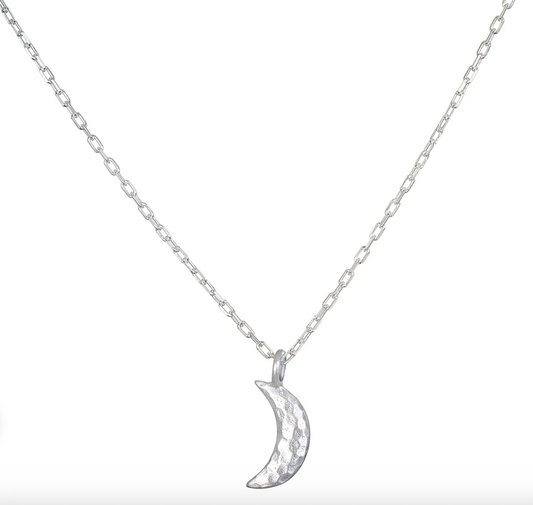 Silver Crescent Moon Necklace | Satya