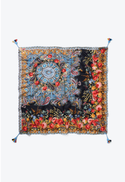 Leto Square Silk Scarf | Johnny Was