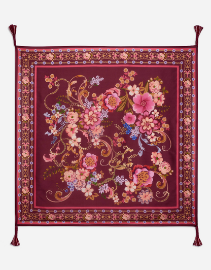 Rolanda Square Silk Scarf | Johnny Was