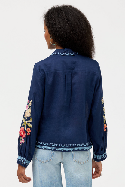 Angela Blouse in Blue Night | Johnny Was