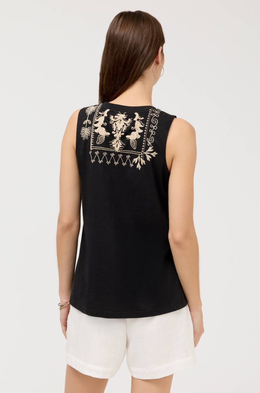 Azova Swing Tank in Black | Johnny Was