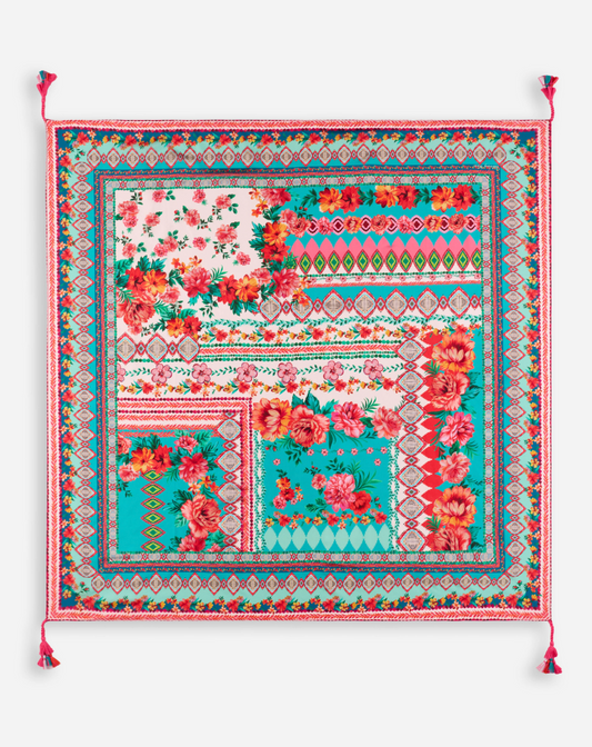 Renata Square Silk Scarf | Johnny Was