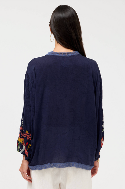 Luna Shirt in Blue Night | Johnny Was
