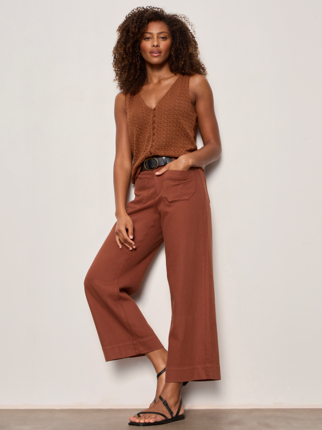 Soft Marine Crop Pant in Clay | Sanctuary
