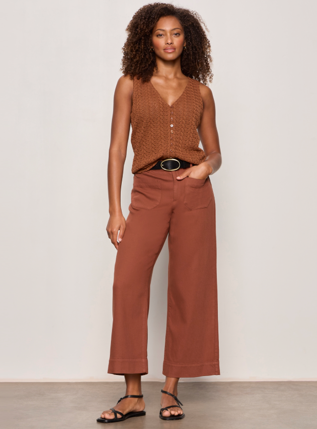 Soft Marine Crop Pant in Clay | Sanctuary