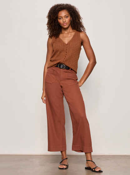 Button Front Tank in Clay | Sanctuary