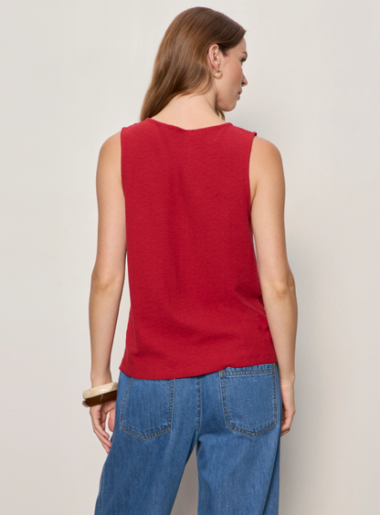 Easy Textured Tank in Red | Sanctuary