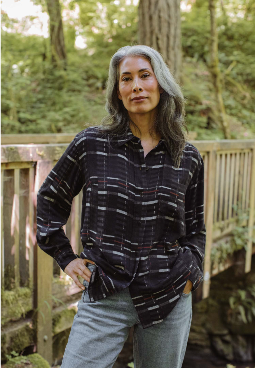 Haley Shirt in Nightfall Stripe | Bridge & Burn
