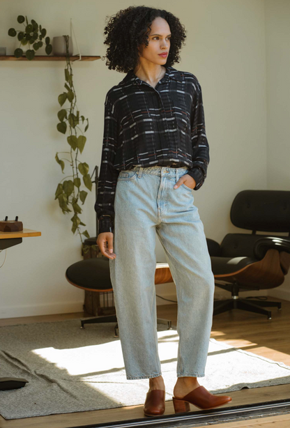 Haley Shirt in Nightfall Stripe | Bridge & Burn