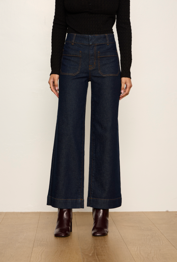 Chelsea Wide Leg Jean in Indigo Rinse | Sanctuary