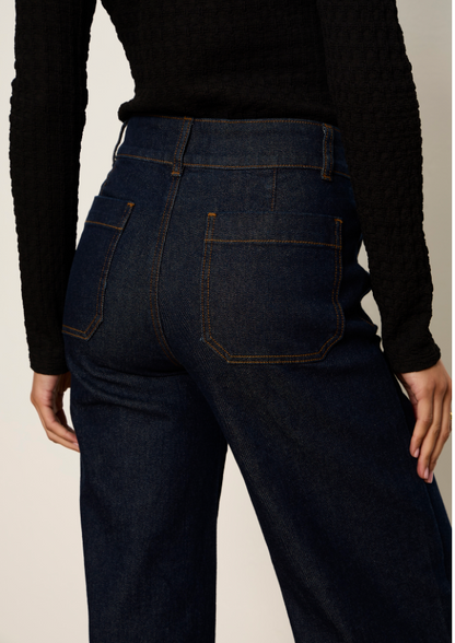 Chelsea Wide Leg Jean in Indigo Rinse | Sanctuary