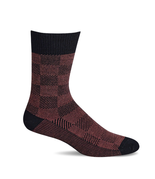 Buffalo Check Socks in Black