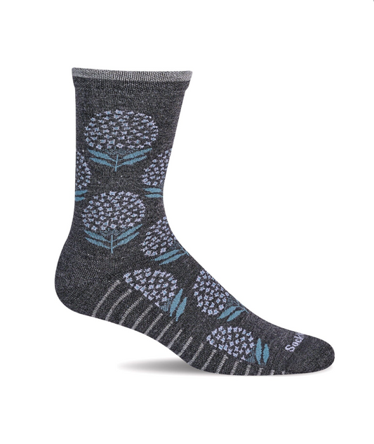 Flower Plume Socks in Charcoal