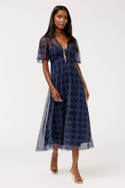 Bronson Mesh Midi Dress | Johnny Was