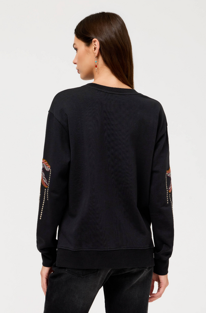 Thoreau Sweatshirt in Black | Johnny Was