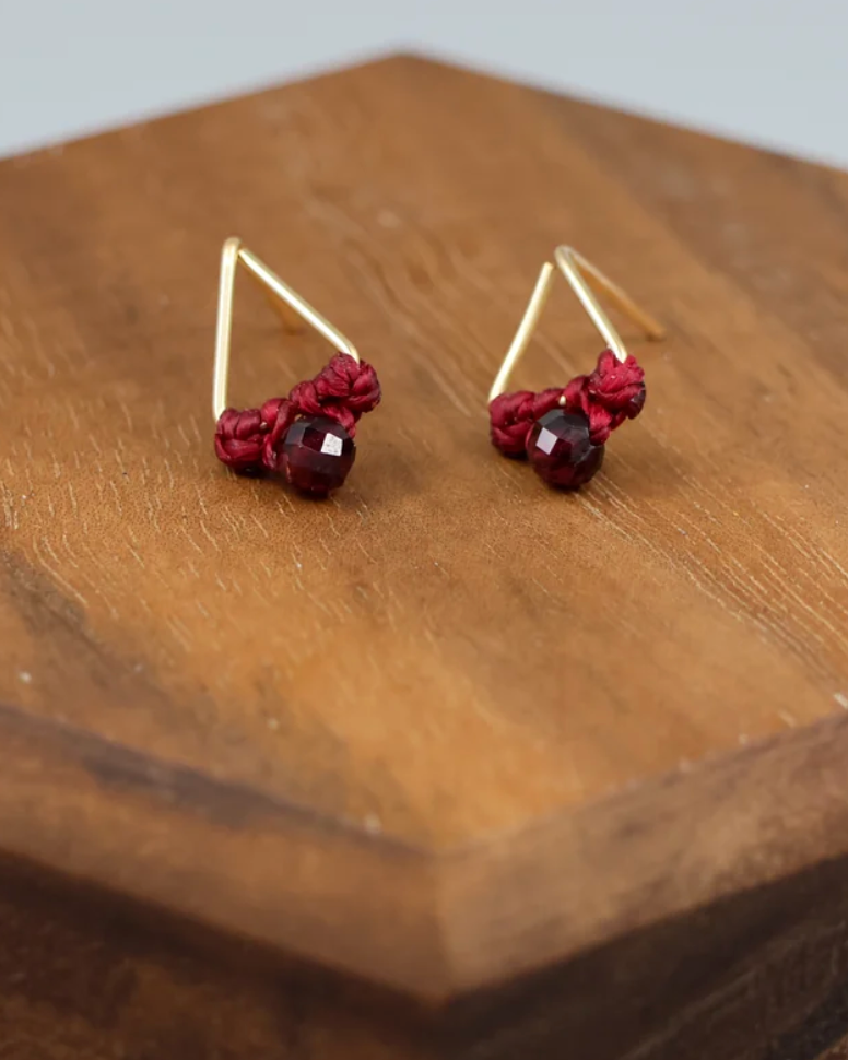 Garnet Stud Earrings