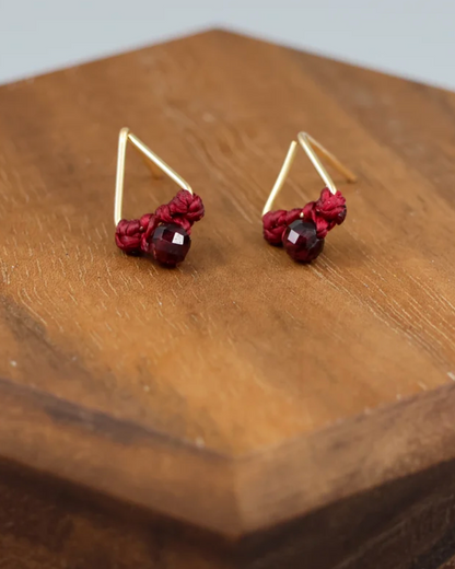 Garnet Stud Earrings