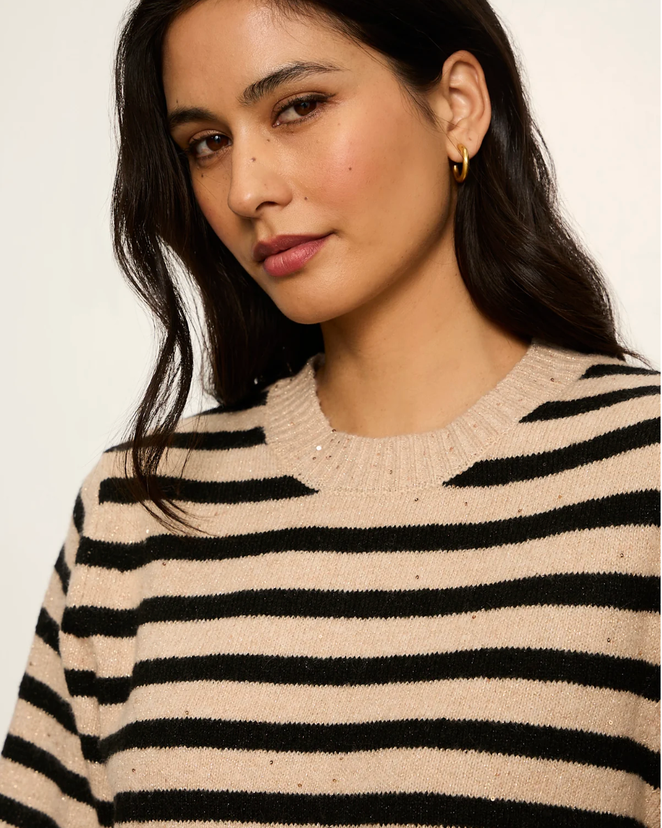 Perfect Sequin Sweater Tee in Hazelnut | Sanctuary