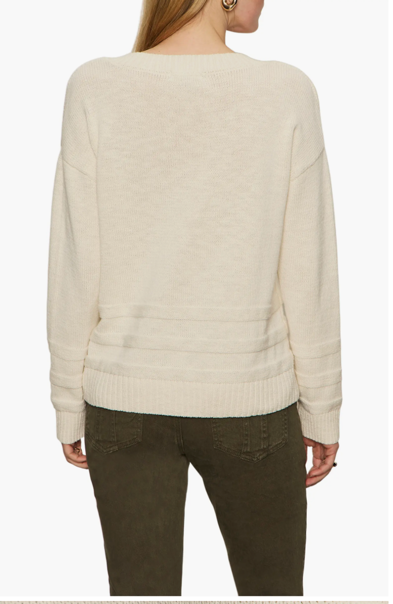 Classic V-Neck Sweater in Chalk | Sanctuary