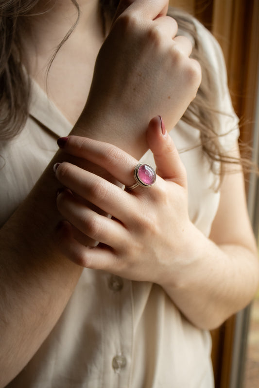 Pink Tourmaline Ring