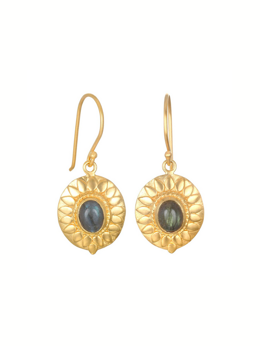 Labradorite Ornate Earring | Satya