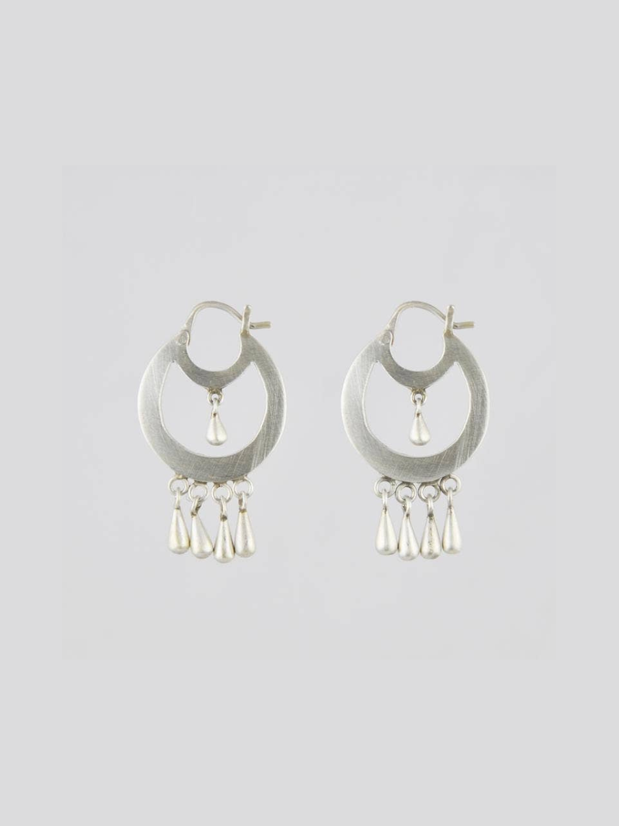 Hoop Earrings with Tear Drop Dangles | Jane Diaz