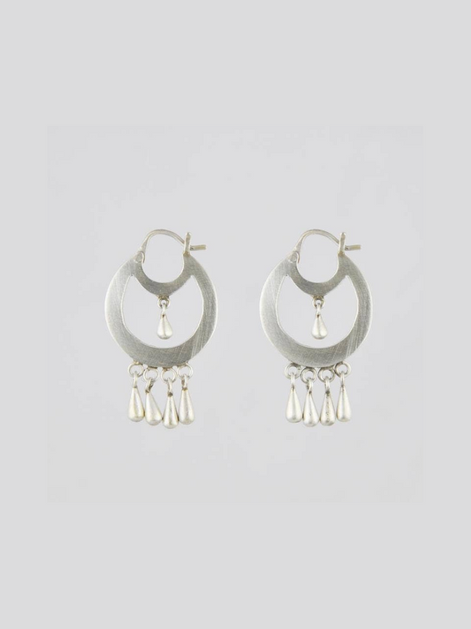 Hoop Earrings with Tear Drop Dangles | Jane Diaz