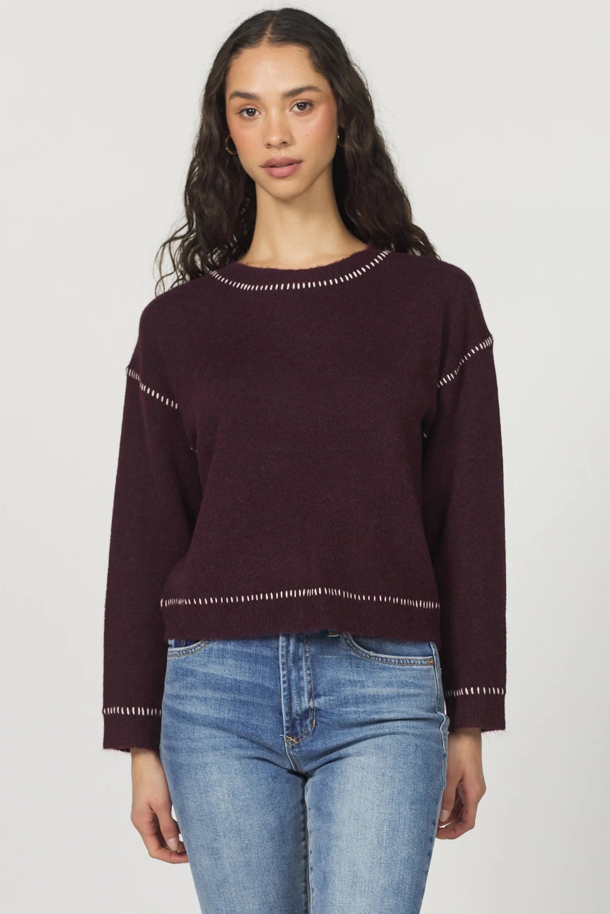 Millie Sweater in Bordeaux