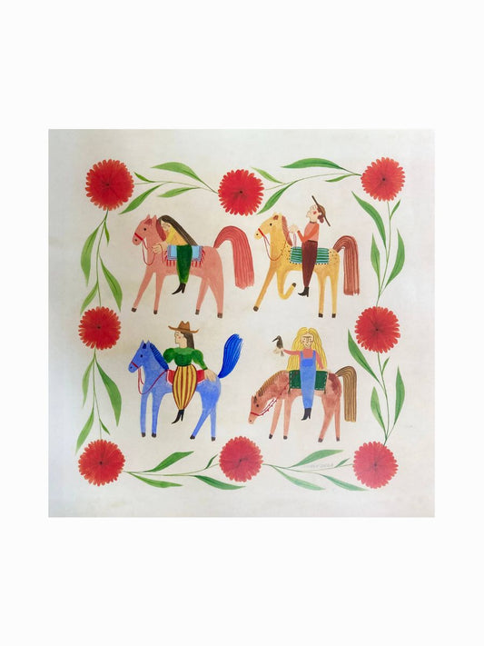 Four Horses Art Print | Maren Inga