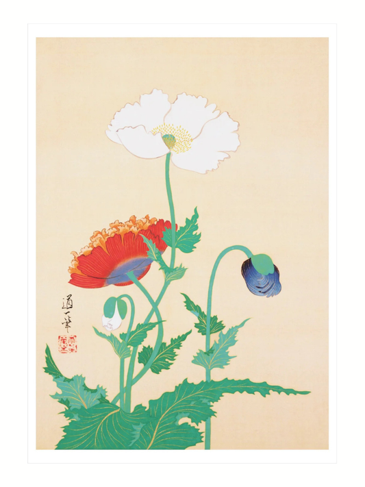Sakai Dōitsu Poppies Card