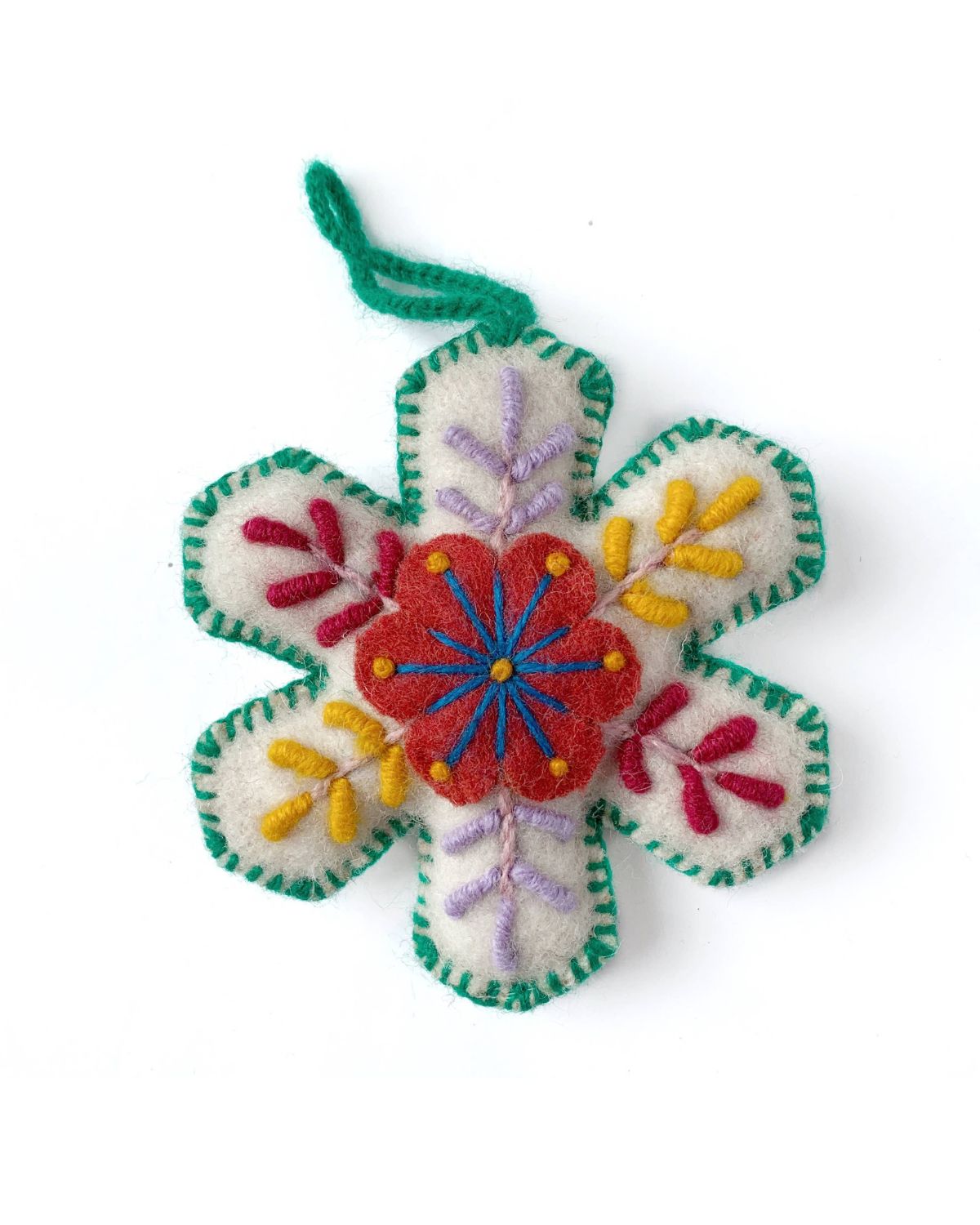 Assorted Snowflake Embroidered Ornament