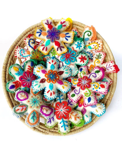 Assorted Snowflake Embroidered Ornament