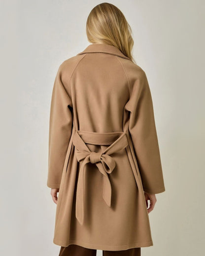 Lapel Collar Coat in Camel