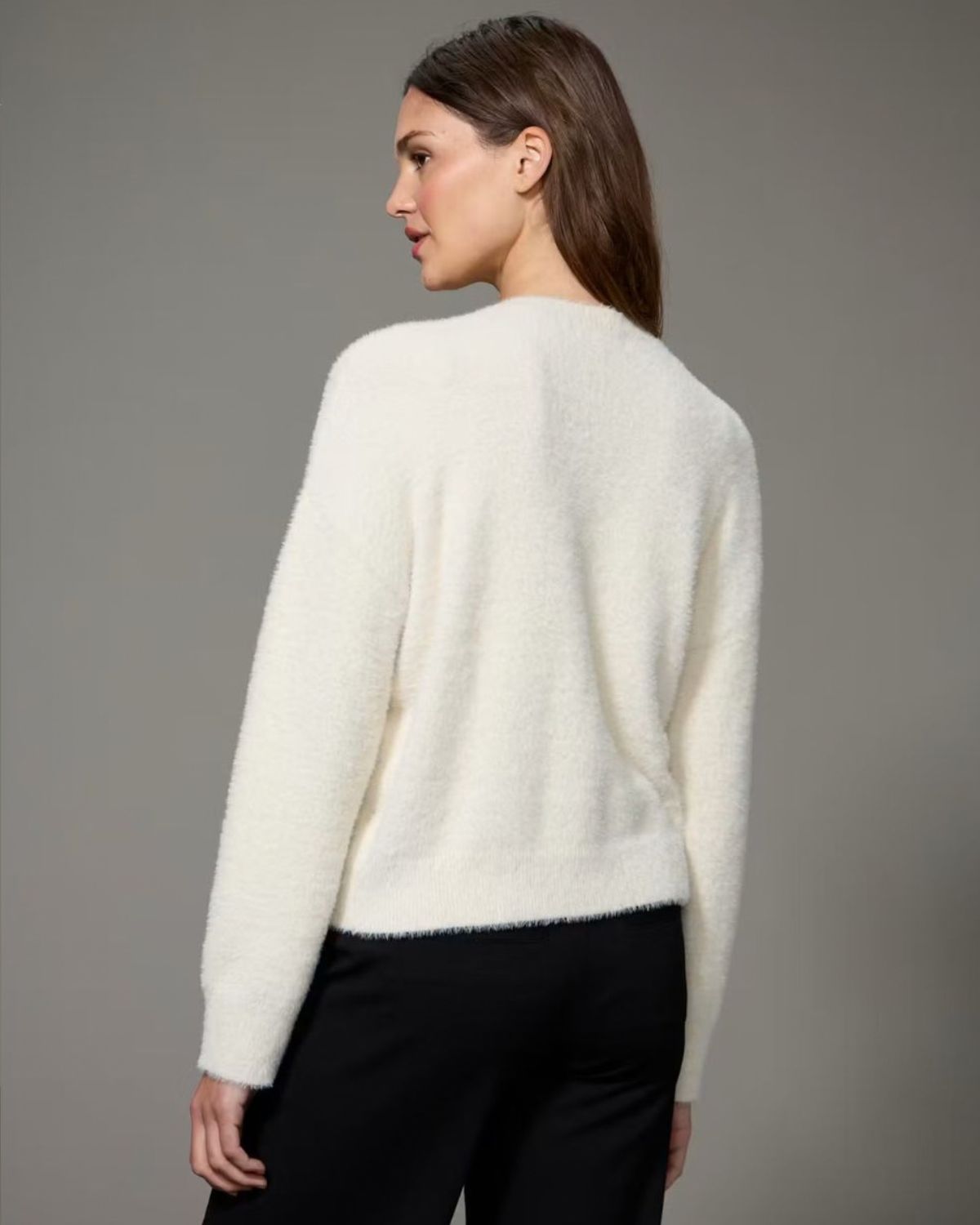 Feather V-Neck Sweater in Bone  | Sanctuary